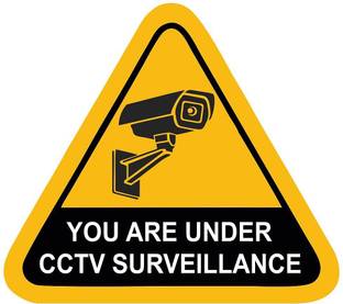 Asmi Collections You are Under CCTV Surveillance Emergency Sign
