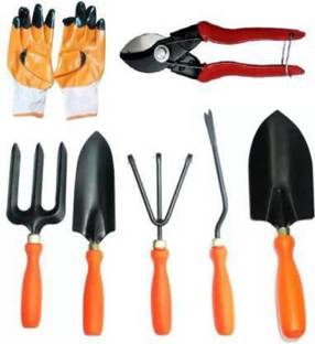 AGT Tools set of 7, 1 Pruner 1, pair gloves Garden Tool Kit
