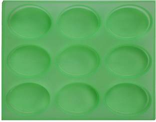 R H lifestyle OVAL SHAPE SILICONE SOAP MOULD WITH 9 CAVITIES 100 GMS Silicone Fondant & Gum paste Mould 9