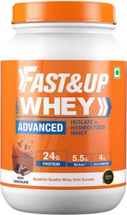 FAST&UP Whey Advanced with Isolate & Hydrolyzed Protein Blend, Informed Sport Certified Whey Protein