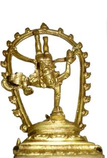 B H A R A T H A A T Brass Nataraja Nataraj Statue Murti Idol Showpiece (3.4 x 1.5 x 6 inches) Decorative Showpiece  -  15.24 cm