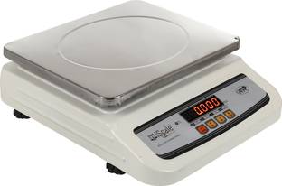 iScale i-02 30kg x 1 g Digital Table Top Weighing Scale with Front and Back Display for Retail Shops and Commercial Purposes (10x12 inches Pan size) Weighing Scale
