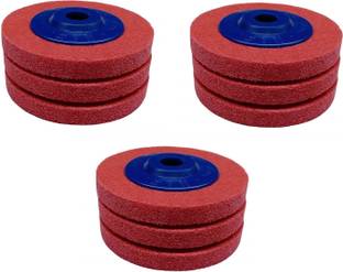 Inditrust 4inch Buffing Wheel Non woven Fabric Disc for debarring, cleaning, matt Angle Grinder