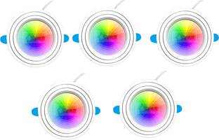Nightstar 9 Watt 3 Colour in 1 Ceiling Light Pack of 5 Recessed Ceiling Lamp