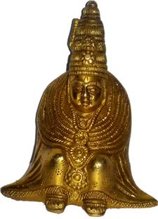 B H A R A T H A A T Brass Goddess Tulja Bhavani Devi Maa Idol Statue Murti Showpiece (4.7 x 2.4 x 5.8 inches) Decorative Showpiece  -  14.73 cm