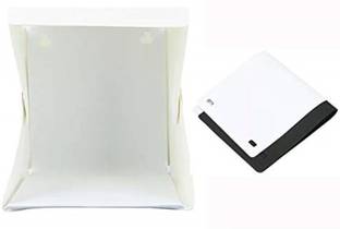 Satyam Kraft 1 Piece of Mini Photo Studio Box Light Tent Kit, White and Black Backdrops with 20 LED Lights, 20 cm Rectangle Softbox
