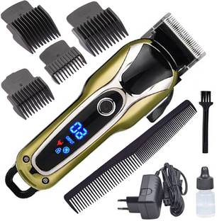 PLOIU New professional Cordless Rechargeable Electric Hair Clipper Trimmer hair trimmer With LCD Display For Men & Women Trimmer 120 min  Runtime 4 Length Settings