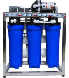 One7 25 LPH RO Water Purifier Plant Full Stainless Steel Body With TDS Adjuster 25 Litre {Works Upto 3000 TDS} Solid Filter Cartridge