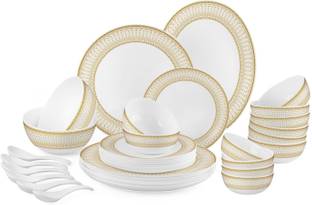 cello Pack of 33 Opalware Divine Emperor 33 Pcs Dinner Set