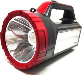 shoptric 1000 Meter High Range Emergency Laser LED Torch Light With 80 Watt LED & Dual Ultra Bright Tube As a Side Light For Home Outdoor Picnic Hiking Industrial & Agriculture Purpose 20 hrs Torch Emergency Light