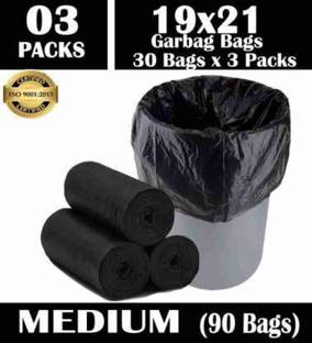 Shree ram fashion store Black garabge Medium 13 L Garbage Bag  Pack Of 90