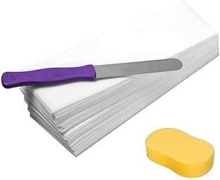 twirey Wax Strips with Waxing Spatula and Waxing Cleansing Sponge Strips