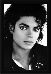 Braj Art Gallery Michael Jackson Portrait Photo Frame Digital Reprint 19.5 inch x 13.5 inch Painting