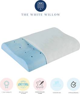 The White Willow X-Small Cervical Contour Cooling Memory Foam Solid Orthopaedic Pillow Pack of 1