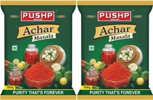 Pushp Brand Achar Masala Pouch (Pack of 2, 500gm in Each Pack)