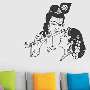 MMD DECORATION Radha Krishna Portrait Wall Stencil Religious MMD Size - (16 inch x 24 inch ) Radha Krishna Stencil Reusable DIY Wall Stencil Painting for Home Decoration size: 16 inch x 24 inch PVC, Stencil Stencil (Pack of 1, Radha Krishna Pattern Design) Wall Stencil Stencil