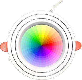 Nightstar 9 Watt 3 Colour in 1 Ceiling Light (Green, Purple , Sky Blue) Pack of 1 Recessed Ceiling Lamp