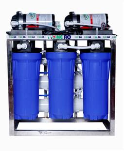 ONE RO 25 LPH Commercial RO Water Purifier Plant Double Purification with TDS Adjuster (25 Litre Per Hour) Solid Filter Cartridge