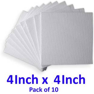 SKYHawk 4 Inch x 4 Inch Cotton Medium Grain Board Canvas (Set of 10)