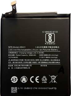 Full Energy Mobile Battery For  Xiaomi Mi 5X Mi A1 Redmi Note 5A Mi Redmi Y1 Redmi Y2 BN31 Rechargeable Lithium-ion Mobile Battery