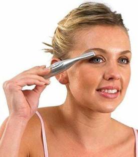 Drosselz High Quality Multi Use Eyebrow Hair Remover for Women, Painless Eyebrow Trimmer, Facial Hair Removal, Electric Eyebrow Shaver, Eyebrow Razor Runtime: 30 min Trimmer for Women (Silver) Eyebrow Thread