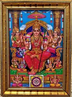 SAI BALAJI ACRALICS Lalita Devi Tripura sundari mata Digital Reprint 8 inch x 6 inch Painting