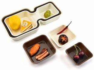 CLUBX Snack Serving Dishes/Trays (Random Colour) - Set of 6 Tray