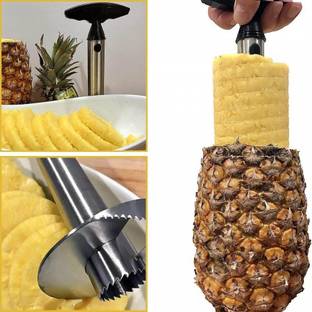Nivido enterprise pineapple cutter-Premium Stainless Steel Pineapple Slicer- pineapple slicer Cutter - pineapple cutting-(1 Pineapple Cutter) (Multi colour) Pineapple Slicer (1 Pineapple Slicer) Pineapple Grater & Slicer
