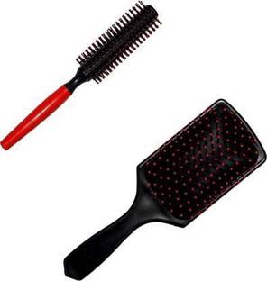 colour"s professional HAIR SALON BRUSH ROUND AND PADDLE BRUSH COMBO