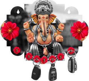 Crafts World BEAUTIFULL DESIGNER GANESH KEY HOLDER Wood Key Holder