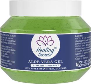 Healing Secrets Aloe Vera Leaf Gel (No Synthetic Colour) | Multipurpose Pure Aloe Vera Gel for Skin Care, Face Care & Hair Care | Enriched with Natural Vitamin E