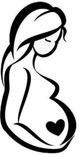 VVWV Pregnant On Wall Stickers Large Size Hospitals Living Bed Pregnant Room Wall Home Decor Black Decal Sticker L X H 25 X 40 Cms