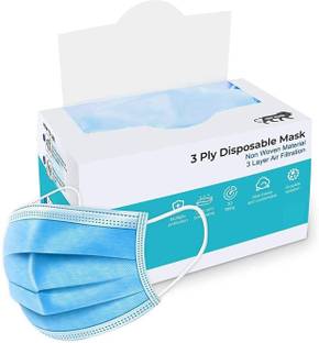 Vaghani 100 Units With Nose Pin Disposable Iso Mark 3 Ply Pharmaceutical Breathable Surgical Pollution Face Mask Respirator with 3 Layer For Men, Women, Kids 3 Ply Surgical Mask ( Piece) ( With Nose Pin ) Surgical Mask With Melt Blown Fabric Layer