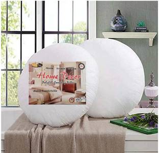 Golden 02 FIBRE ROUND CUSHION FIBRE LUXURY SERIES Microfibre Solid Cushion Pack of 2