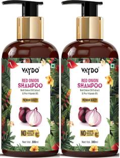 vaydo Red Onion Black Seed Oil Shampoo Premium Quality With Red Onion Seed Oil Extract, Black Seed Oil & Pro-Vitamin B5 - No Parabens, Sulphates, Silicones, Color & Peg (600ML)