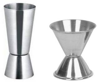 Dynore Dynore Stainless Steel Set of 2 Double Sided Peg measures - 30&60, 20&40 ml each 2 - Piece Bar Set