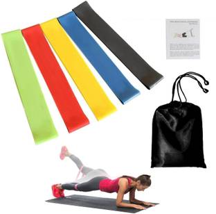 FYTNESS ™ Resistance Loop Bands (Set of 5 Bands) - Perfect for Toning & Home Workout Pilates Band