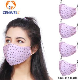 CENWELL WOMEN PINK 100% Cotton Protective Fashionable Fabric N95 Cotton Face Mask Women with Adjustable Earloop ,Adjustable Strap & Free Hand Sanitizer, Anti-pollution, Anti-virus and Anti-bacterial Fabric N95 PINK MASK Water Resistant, Reusable, Washable Cloth Mask With Melt Blown Fabric Layer