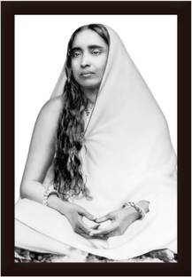 Braj Art Gallery Maa Sarada Devi Photo Frame Digital Reprint 19.5 inch x 13.5 inch Painting
