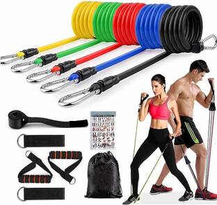 GYMIGO IIV-195-SX-0.52 kg 11 pcs Gym Rope Set Home Gym Combo Home Gym Resistance Tube