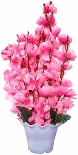 Green Plant indoor PinkOrchid2301 Bonsai Wild Artificial Plant  with Pot