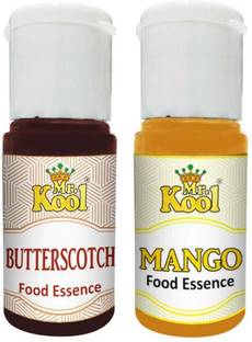 Mr.Kool Liquid Food Essence Butterscotch 20ML | Liquid Food Essence Mango 20ML | Essnece Combo 40ML Vanilla Liquid Food Essence