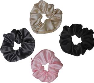 Matkooz SATIN SILK SECRET ZIP POCKET SCRUNCHIES-7_4 Rubber Band