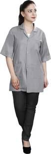 FABUNIFORMS HOSPITAL SCRUB LAB COAT (GREY) SIZE - S (36) Shirt Hospital Scrub