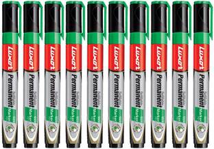 LUXOR Refillable Permanent Marker Pack Of 10 Green