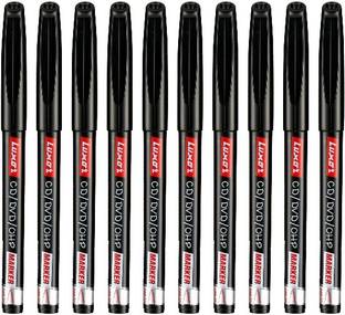 LUXOR CD/DVD/OHP Marker Pack Of 10 Black