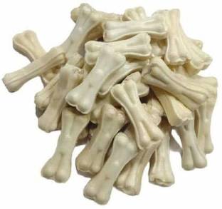 Foodie Puppies Br&on 4 Inch 800gm White Digestible Rawhide Bone Dog Chew For Dog Dog & Cat Chew