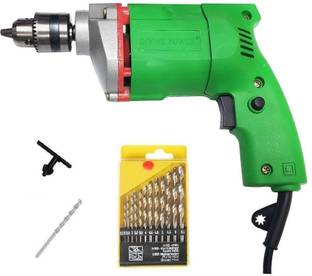 Qualigen 10MM 350W high quality drill machine with 13pc hss drill bit set and 1 masonry bit Pistol Gri...