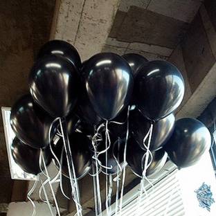 Wonder Solid Black Birthday Balloons - Set of 300 Balloon