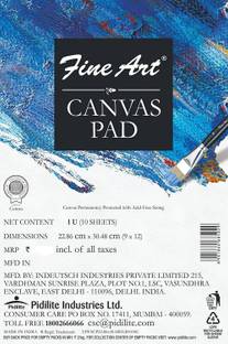 Fine Art 9 X 12 Inch Canvas Pad For Acrylic Painting Cotton Fine Grain Canvas Pad (Set of 1)